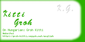kitti groh business card